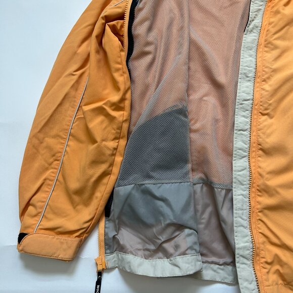 Vintage Woolrich Women size M Orange Yellow Fleece collar windbreaker Jacket - Picture 5 of 12